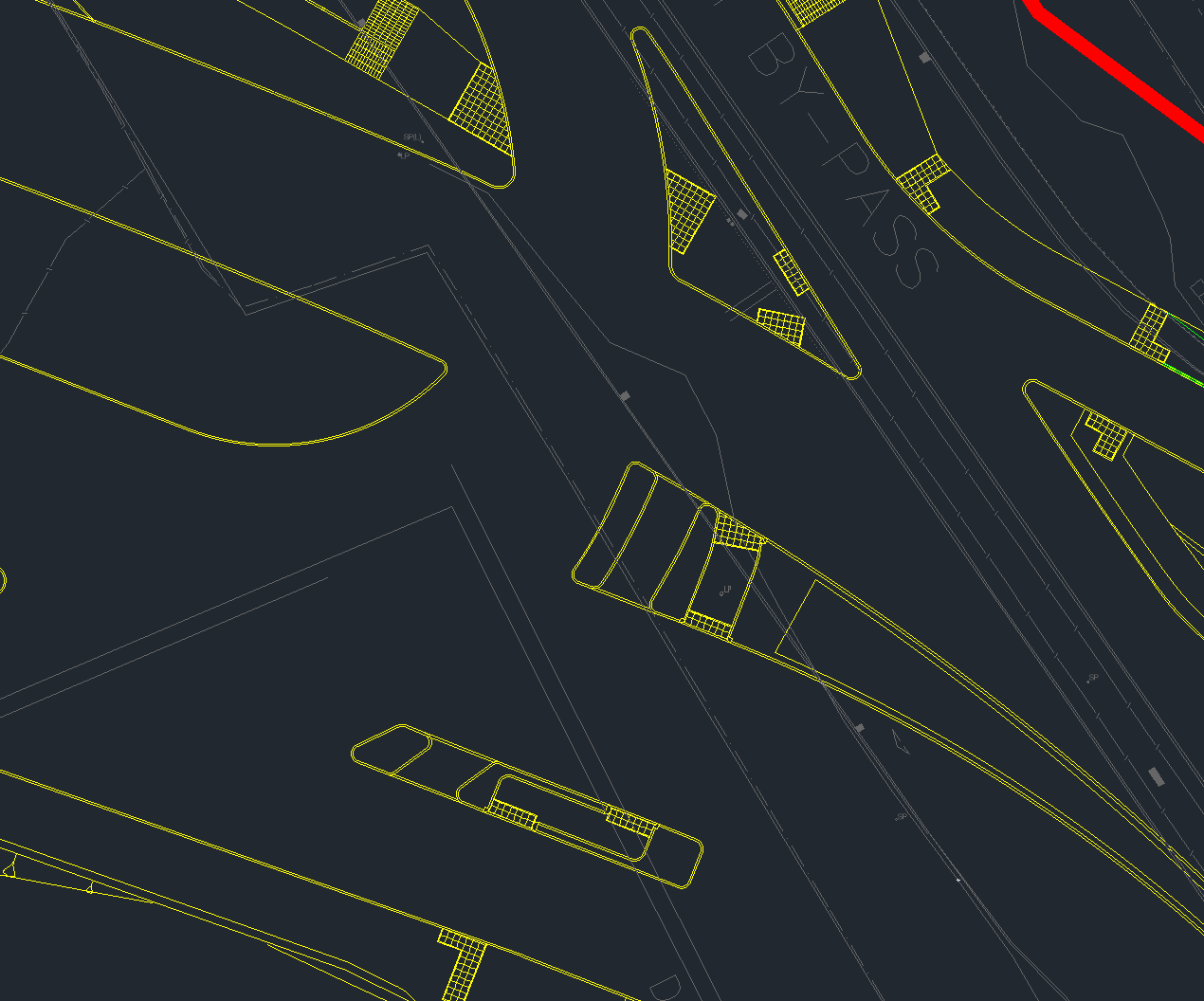 3D CAD highway junction design drawing