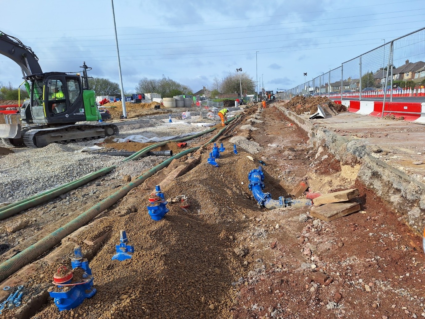 Utility coordination on urban road improvement scheme